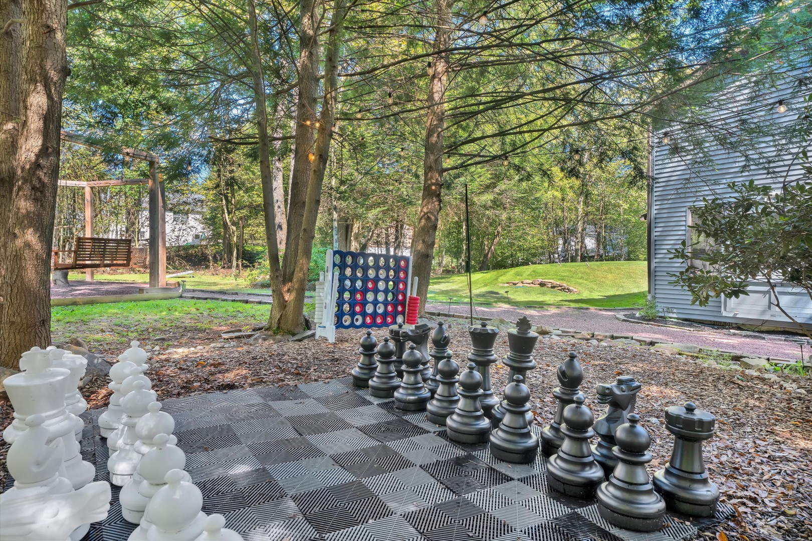 Challenge your family and friends to a game of giant outdoor chess surrounded by the beautiful Poconos landscape.