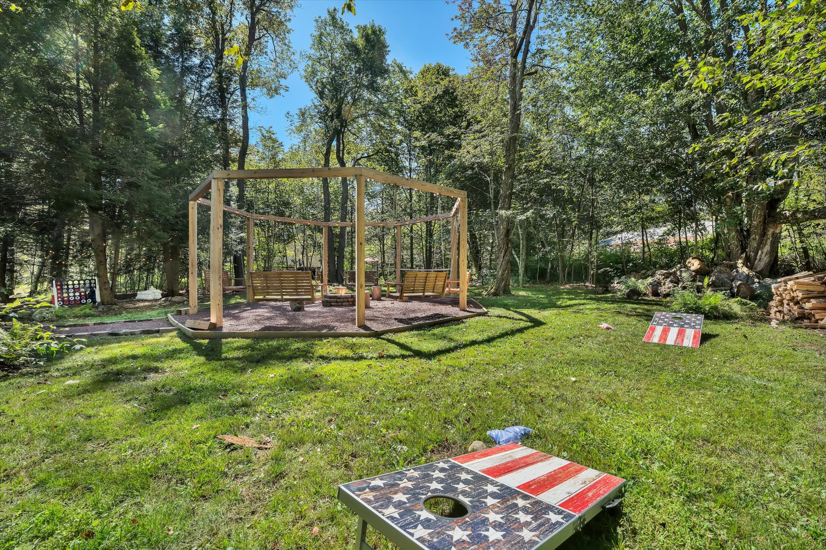 Enjoy plenty of open lawn space for outdoor games, lounging, and making memories together.
