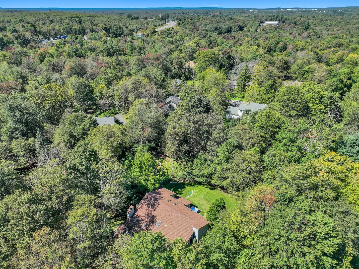 Take in the expansive views of the Poconos landscape, offering a sense of peaceful seclusion for your escape.